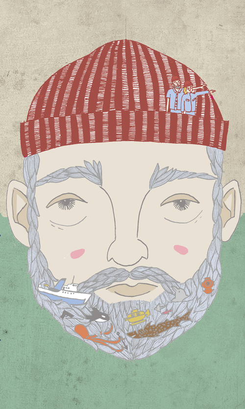 the life aquatic illustration vhs design not for rental project exhibition wes anderson