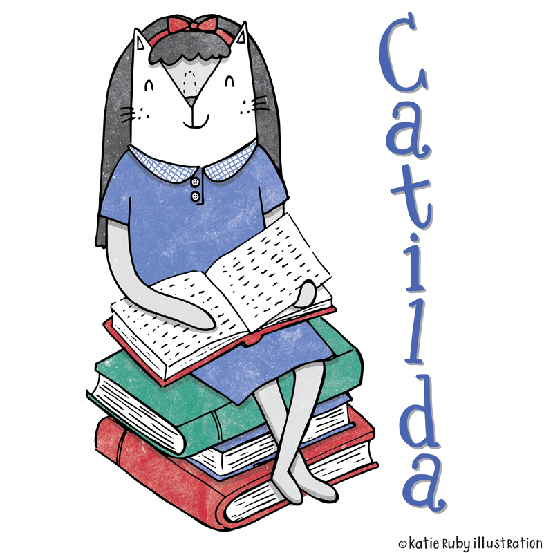 Matilda cat pun illustration