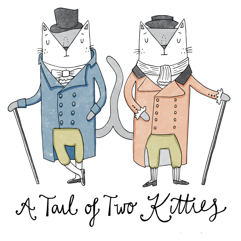 tale of two cities cat pun illustration