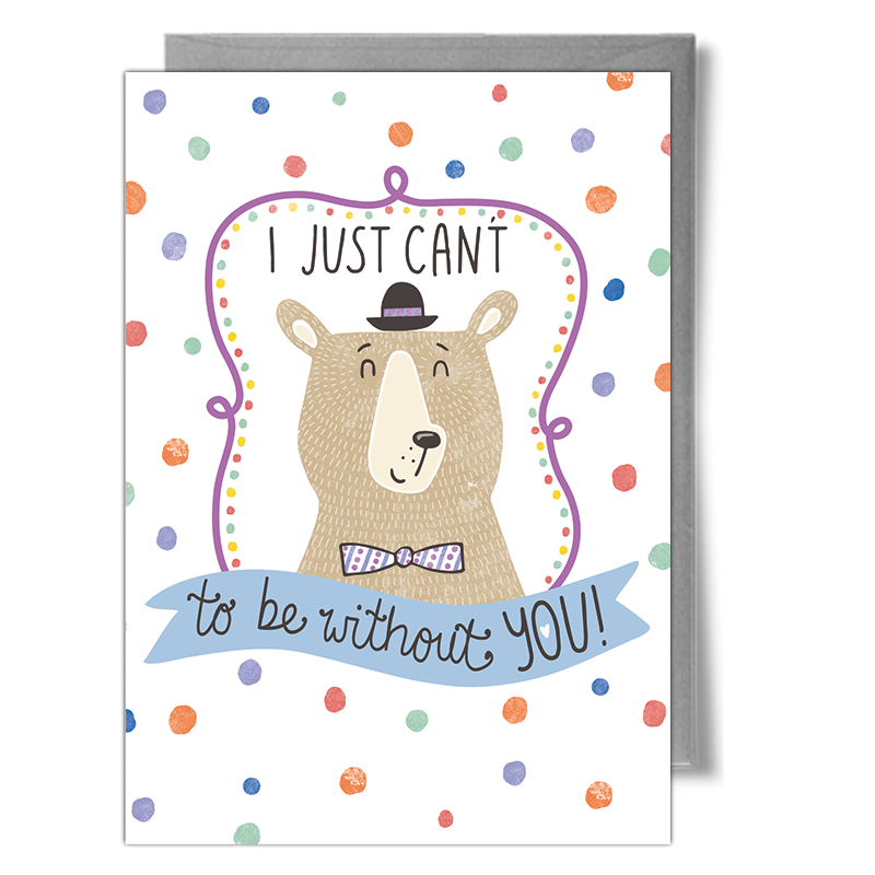 can't bear greeting card