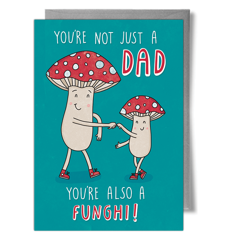 dad funghi fun guy greeting card