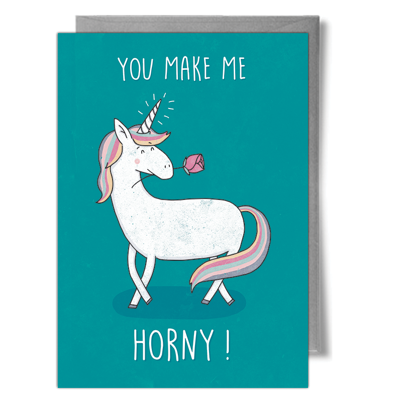 unicorn pun greeting card