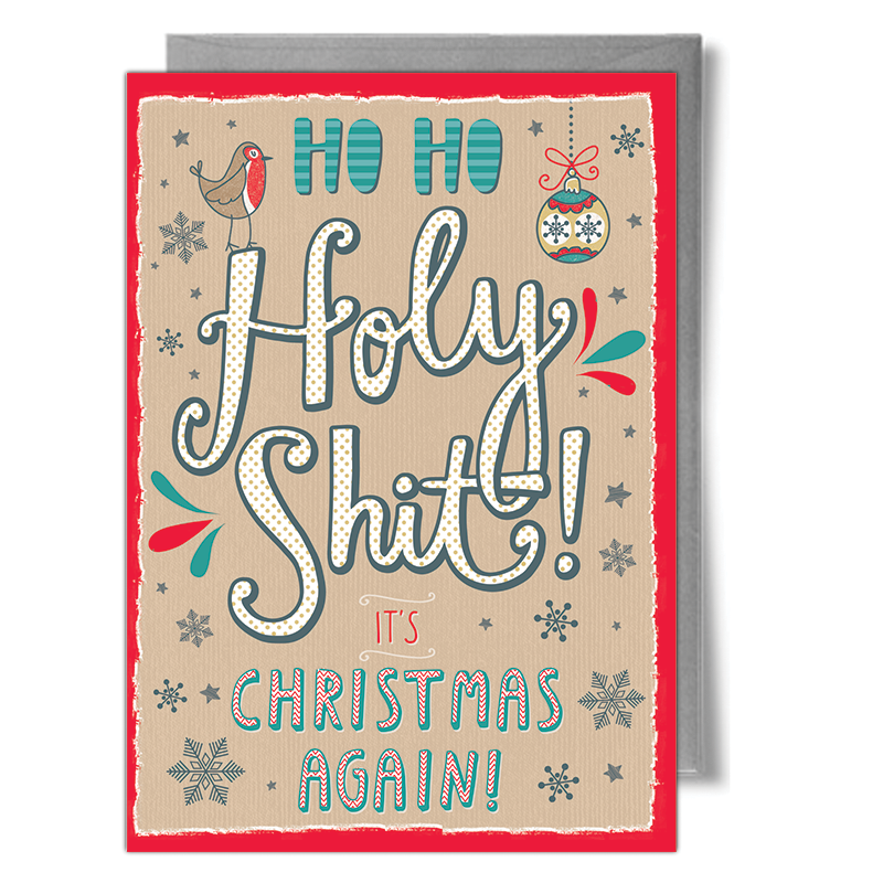 christmas typographic card